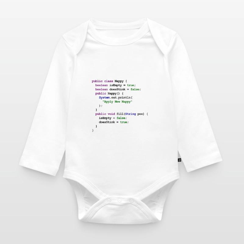 Java Code New Baby - Nappy Body Bébé bio manches longues