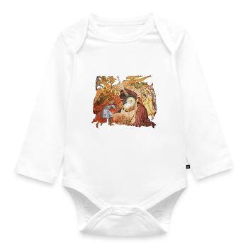 Jesus birth - Organic Longsleeve Baby Bodysuit - white - Front