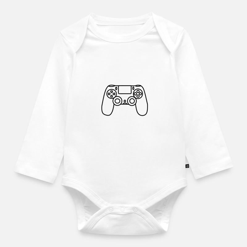 Controller - Baby Bio-Langarm-Body - Weiß