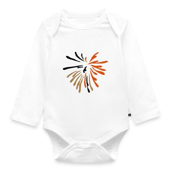 musical fireworks - Organic Longsleeve Baby Bodysuit - white - Front
