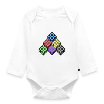iso - Organic Longsleeve Baby Bodysuit - white - Front