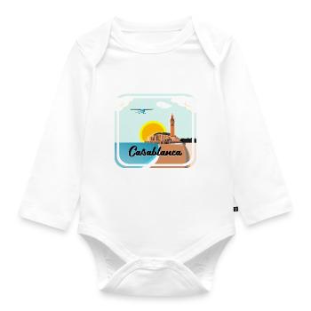 Casablanca Morocco - Baby Bio-Langarm-Body - Weiß - Vorne