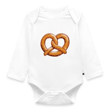 pretzel - Organic Longsleeve Baby Bodysuit - white - Front