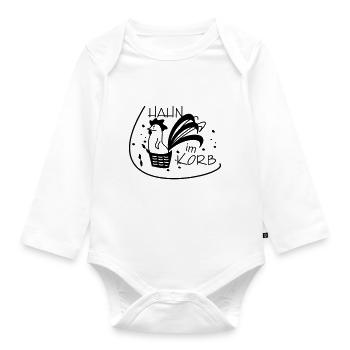 Hahn im Korb - Baby Bio-Langarm-Body - Weiß - Vorne