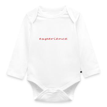 BALTIC SEA EXPERIENCE logo white / red anchor - Organic Longsleeve Baby Bodysuit - white - Front