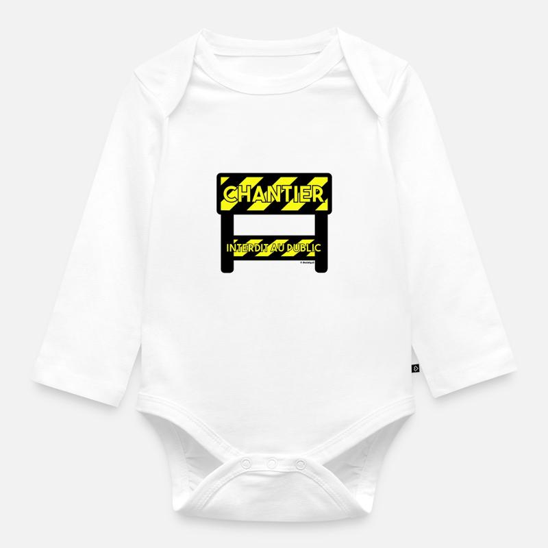 Work in progress - Organic Longsleeve Baby Bodysuit - white