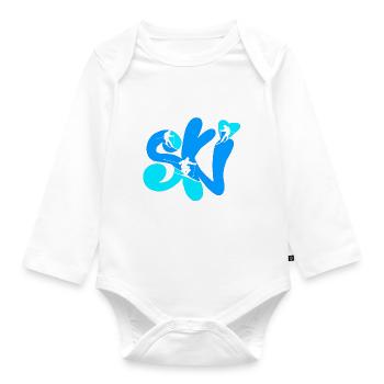 ski - Organic Longsleeve Baby Bodysuit - white - Front