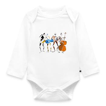 music band - Organic Longsleeve Baby Bodysuit - white - Front