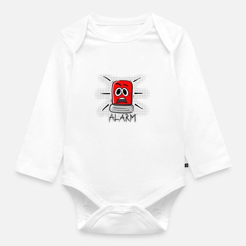 Alarme2 - Body Bébé bio manches longues - blanc