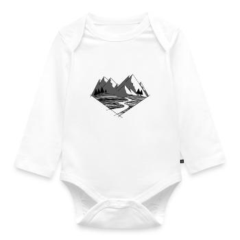 L’amour de la montagne - Body Bébé bio manches longues - blanc - Devant