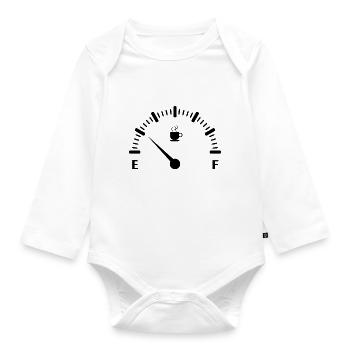 Tee Kaffee Tee Kaffee - Baby Bio-Langarm-Body - Weiß - Vorne