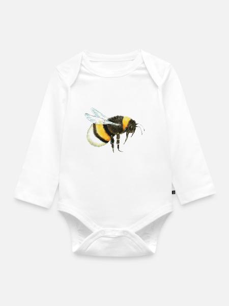 Hummel - Baby Bio-Langarm-Body - Weiß