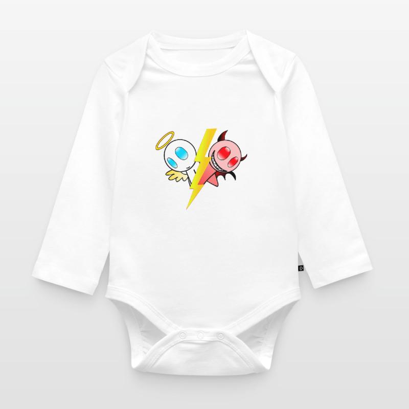 Engel oder Teufel. Gut oder böse. Lieb oder frech Baby Bio-Langarm-Body