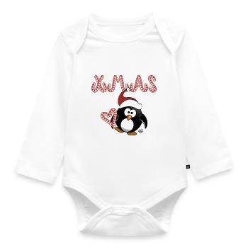 Pingouin XMAS - Body Bébé bio manches longues - blanc - Devant
