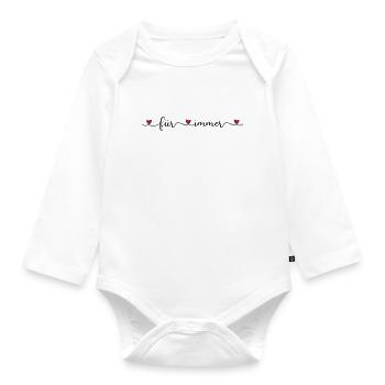 für immer - Baby Bio-Langarm-Body - Weiß - Vorne