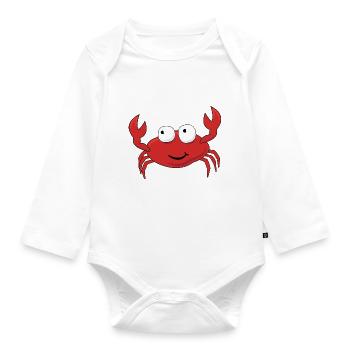 Krebs - Baby Bio-Langarm-Body - Weiß - Vorne