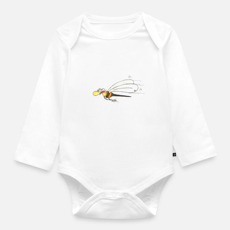 Guêpe rapide - Body Bébé bio manches longues - blanc