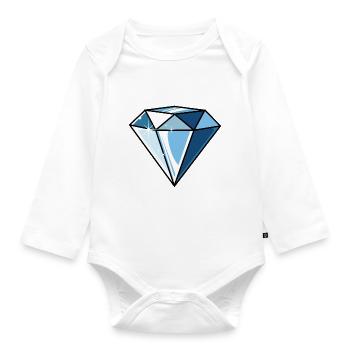 Diamond - Organic Longsleeve Baby Bodysuit - white - Front