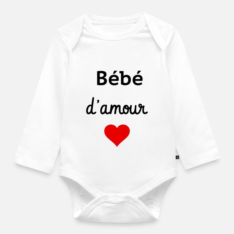 bébé d'amour - Body Bébé bio manches longues - blanc