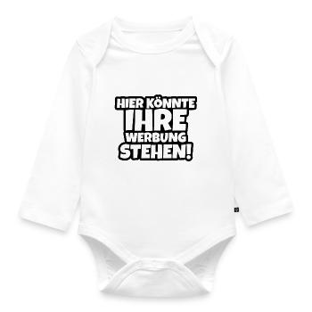 Hier könnte Ihre Werbung Stehen - Baby Bio-Langarm-Body - Weiß - Vorne