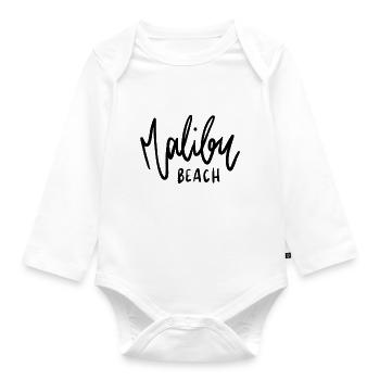 Malibu - Baby Bio-Langarm-Body - Weiß - Vorne