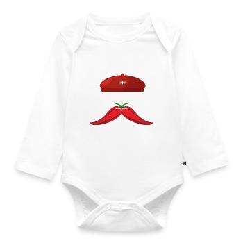 BASQUE - pays basque - Body Bébé bio manches longues - blanc - Devant