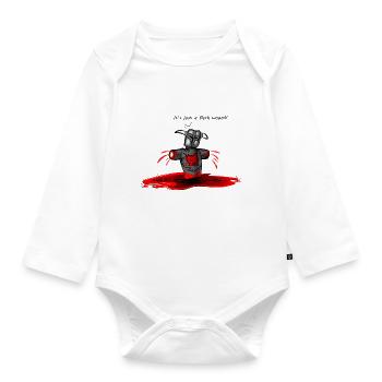 Just a flesh wound! - Organic Longsleeve Baby Bodysuit - white - Front