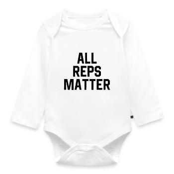 Alle Reps Matter - Baby Bio-Langarm-Body - Weiß - Vorne