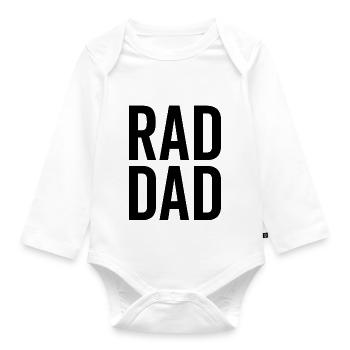 Rad Dad - Baby Bio-Langarm-Body - Weiß - Vorne