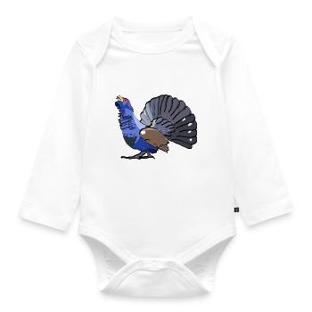 Auerhahn - Baby Bio-Langarm-Body - Weiß - Vorne