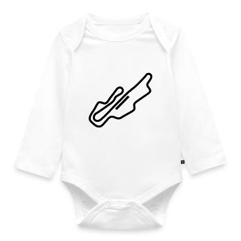 Italy mugello circuit c1 - Organic Longsleeve Baby Bodysuit - white - Front