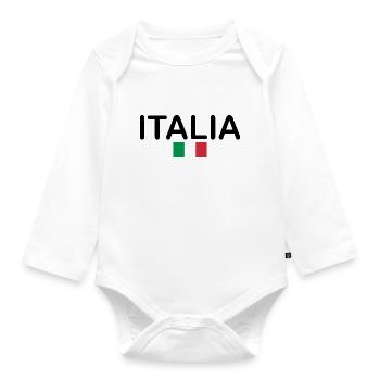 Italy - Organic Longsleeve Baby Bodysuit - white - Front