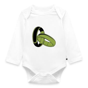 ringe - Baby Bio-Langarm-Body - Weiß - Vorne