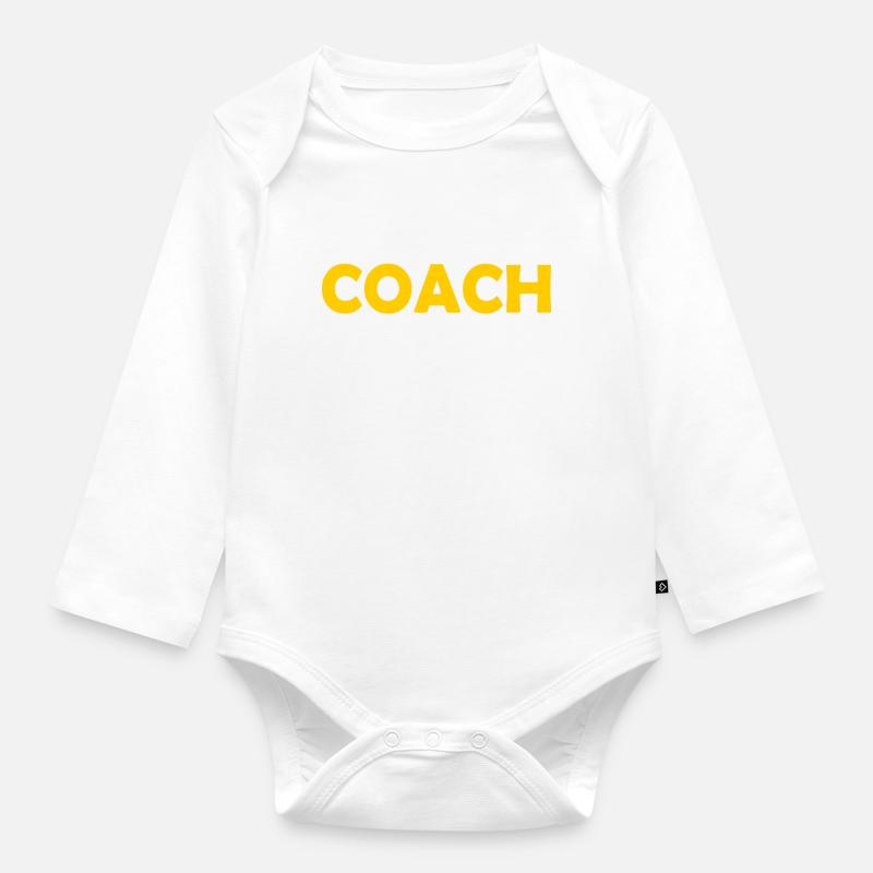 Coach - Body Bébé bio manches longues - blanc