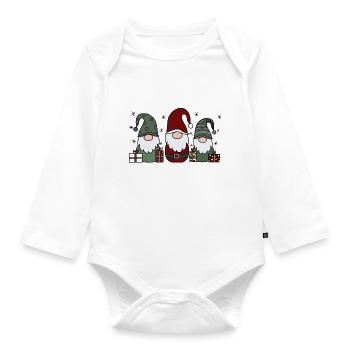 Santa Claus - Organic Longsleeve Baby Bodysuit - white - Front