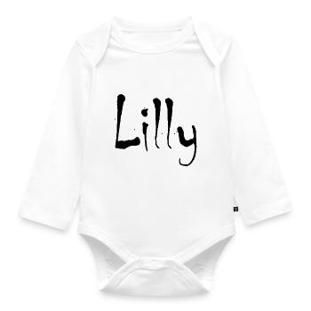 Lilly - Baby Bio-Langarm-Body - Weiß - Vorne