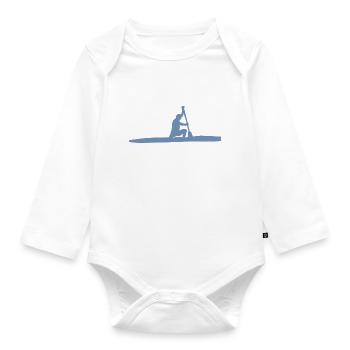 Kanurennsport Kanu Kanadier Pocket Kleidung - Baby Bio-Langarm-Body - Weiß - Vorne