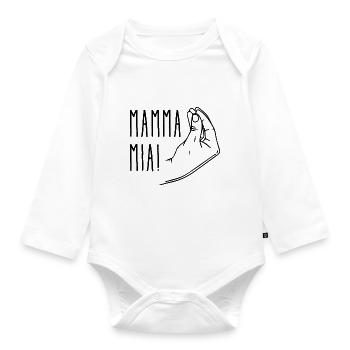 Mamma mia - Baby Bio-Langarm-Body - Weiß - Vorne
