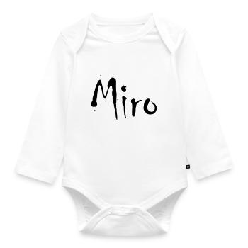 miro - Baby Bio-Langarm-Body - Weiß - Vorne