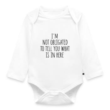 Lustiger sarkastischer Slogan - Baby Bio-Langarm-Body - Weiß - Vorne