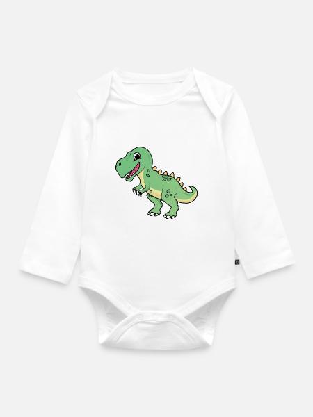 | dinosaures T-rex | Tyrannosaure | | sucrée Enfant - Body Bébé bio manches longues - blanc