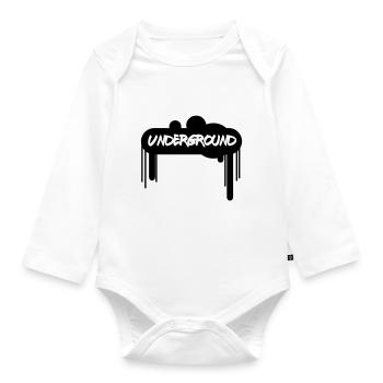 Spray Underground –Graffiti Style Streetart Design - Baby Bio-Langarm-Body - Weiß - Vorne