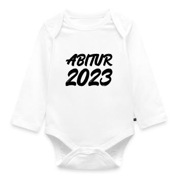Abitur 2023 - Baby Bio-Langarm-Body - Weiß - Vorne