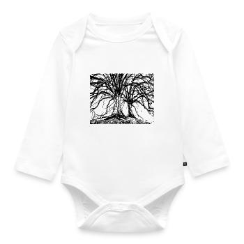 Trees - Organic Longsleeve Baby Bodysuit - white - Front