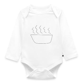 Soupe - Body Bébé bio manches longues - blanc - Devant