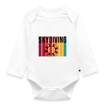 I'd Rather Be Sky Diving - Baby Bio-Langarm-Body - Weiß - Vorne