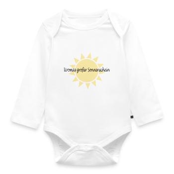 Uromas großer Sonnenschein - Baby Bio-Langarm-Body - Weiß - Vorne