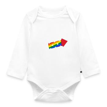 LGBT - Baby Bio-Langarm-Body - Weiß - Vorne