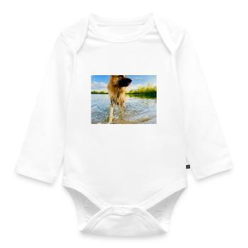 Altdeutscher Schäferhund - Baby Bio-Langarm-Body - Weiß - Vorne