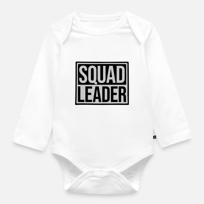 Conception du leader de l’escouade Shield - Body Bébé bio manches longues - blanc